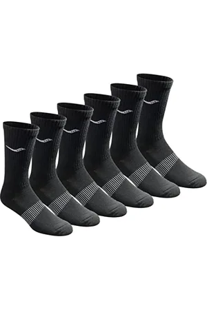 Saucony Herren Rundry Mesh Ventilating Comfort Fit Performance Crew Socks, Available in L-XL (3, 6, 12 Pairs) Laufsocken, , L (6er Pack)
