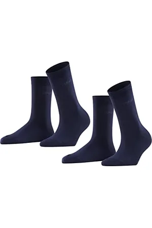 ESPRIT Damen Socken Uni Multipack W So Baumwolle einfarbig 2 Paar, , 35-38