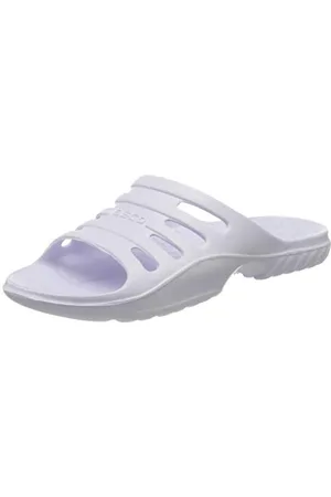 Beco Badeschuhe Herren – leichte EVA Badesandalen Herren mit komfortablem Fußbett, Aquaschuhe Herren ideal für Schwimmbad oder Strand – in Weiß, Größe: 42