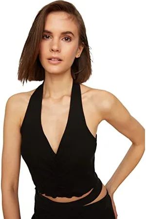 Trendyol Damen Ruffle Detaillierte Flyillat-gestrickte Bluse Blouse, , M EU