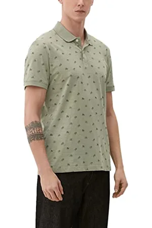 QS by s.Oliver Herren Poloshirt Kurzarm, Grün, S