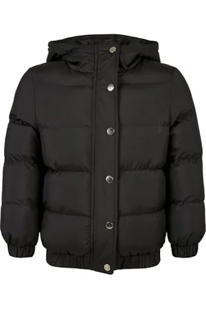 Urban classics Mädchen UCK1756-Girls Hooded Puffer Jacket Jacke, Black, 134/140