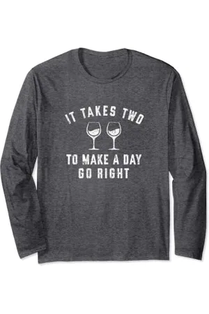 Camp David "It Takes Two" Wein-Grafik-T-Shirt Langarmshirt