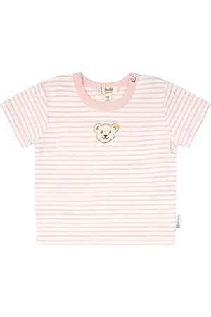 Steiff Unisex Baby Basic Kurzarm gestreift T-Shirt, , 62