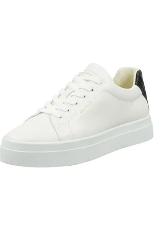 GANT FOOTWEAR Damen AVONA Sneaker, White/Black, 39 EU