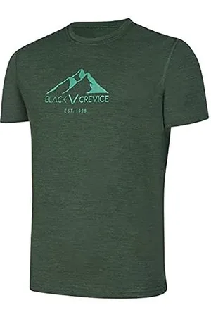 Black Crevice Herren Merino T-Shirt, , M