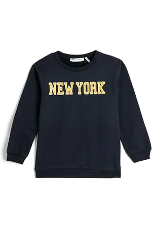 Koton Boys Sweatshirt Long Sleeve Crew Neck Printed Detail Brushed Interior