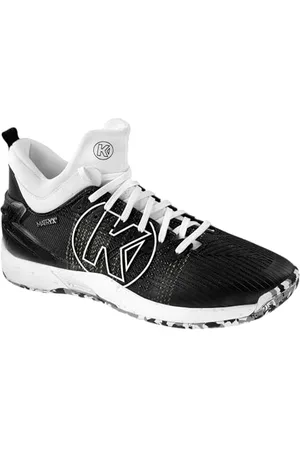 Kempa Unisex Attack Mid Handballschuhe, Sportschuhe, Turnschuhe, schwarz/weiß, 42 EU