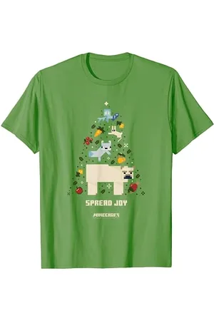 Minecraft Weihnachten Spread Joy Xmas Tree Group Shot T-Shirt