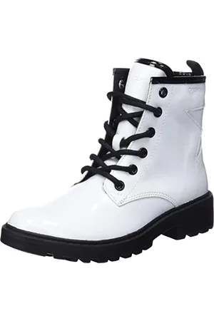 Geox Mädchen J Casey Girl G Stiefeletten,White Black,30 EU