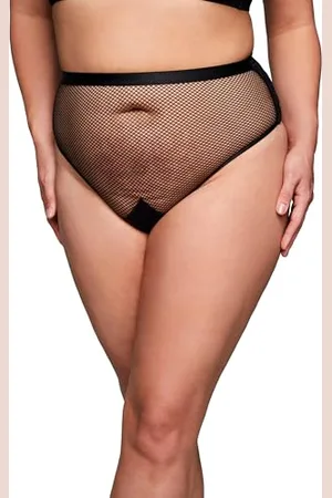 Ulla Popken Damen String, Multiway, Mesh, , 50-52 Große Größen EU