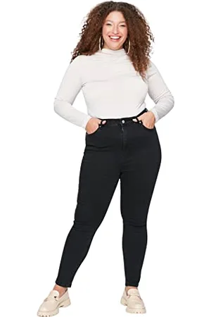 Trendyol Damen Plus Size Jeans, , 48 EU