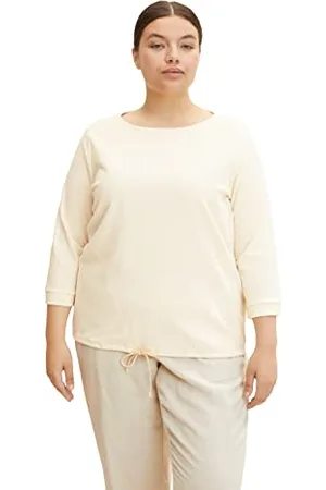 TOM TAILOR Damen Plussize T-Shirt mit Kordelzug 1034701, , 46