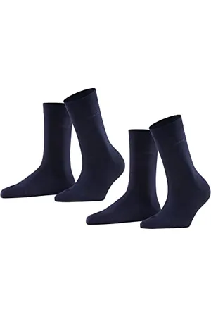 ESPRIT Damen Socken Basic Easy Multipack W So Baumwolle einfarbig 2 Paar, , 39-42