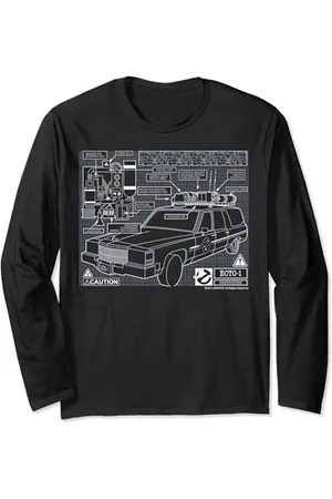 Ghostbusters Ecto-1 Schematics Langarmshirt