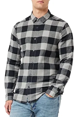 Only & Sons NOS Onsgudmund LS Checked Shirt Noos Camicia, Grigio (Griffin Griffin), X-Small Uomo