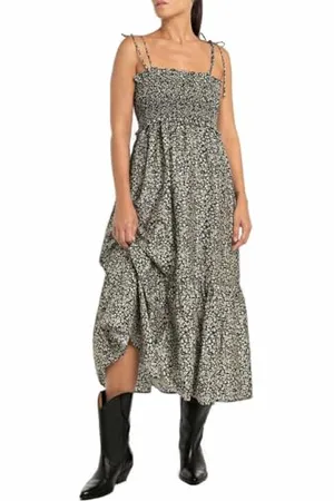 Replay Damen Kleid aus Baumwolle, Mehrfarbig (Multicolor 010), M