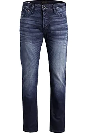 JACK & JONES Herren Comfort Fit Jeans Mike ORIGINAL JOS Mid Waist Reg Basic, Farben:Blau, Größe Jeans:34W / 34L