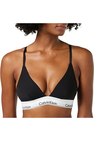 Calvin Klein Damen Triangel BH Triangle Unlined Ungefüttert, (Black), L
