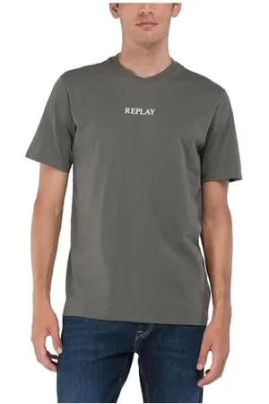Replay Herren T-Shirt Kurzarm aus Baumwolle, Grau (Iron Grey... 493), XS