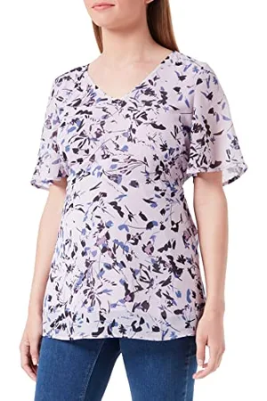 Noppies Maternity Damen Blouse Short Sleeve Allover Print Kula Bluse, Iris-P905, S