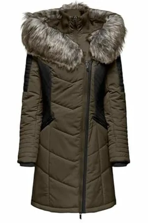 ONLY ONLNEWLINETTE FUR Hood Coat OTW