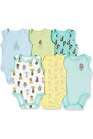 Amazon Disney | Marvel | Star Wars | Princess Baby Mädchen Ärmellose Bodys, 6er-Pack, , 0 Monate