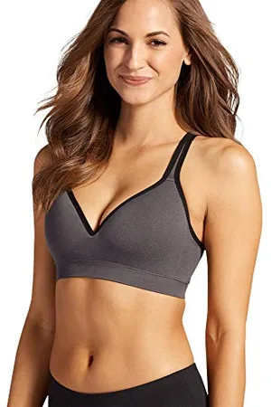 Jockey Damen Active Mid Impact Molded Cup Seamless Bra Sport-BH, Undurchsichtige, , Medium