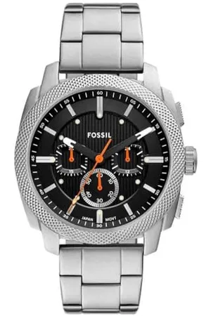 Fossil Herren Analog Quarz Uhr mit Edelstahl Armband FS6095