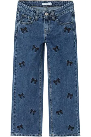 NAME IT Mädchen Nkfrose Wide 8367-Be R Weite Jeans, , 134 cm