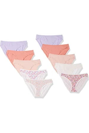 Amazon Damen Bikinihose aus Baumwolle (in Übergröße erhältlich), 10er-Pack, , 42