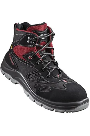 Stabilus EMIL MID ESD S1P Herren-Sicherheitsstiefel leichte Fiberglaskappe durchtrittsicher antistatisch, ESD-Protect (Rot-Schwarz, EU Schuhgrößensystem, Erwachsene, Herren, Numerisch, M, 44)