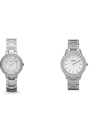 Fossil Womens Watch Virginia, 30mm case Size, Quartz Movement, Stainless Steel Strap & Damenuhr Jesse, 34 mm Gehäusegröße, Quarzwerk, Edelstahlarmband