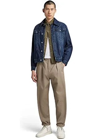 G-Star RAW Herren Unisex Pleated Chino Relaxed, Beige (dk Lever D20147-C900-B416), 29W / 30L