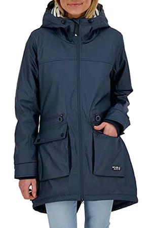 alife kickin ALIFE and Kickin AudreyAK Raincoat – Damen Winterjacke Parka – Mantel mit Kapuze – Perfekt für Kalte Tage, Herbst & Winter – Robuste Jacke M