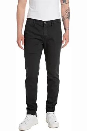 Replay Herren Chino Zeumar Slim-Fit X-Lite Plus, (Schwarz), 34W / 30L