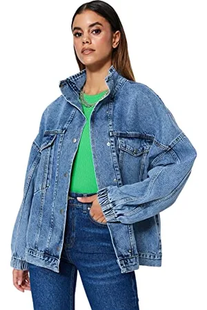 Trendyol Damen Gerade Lange Ärmel Plus Size Jacke