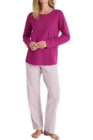 Calida Marine Dreams Pyjama, lang Damen, weich, pflegeleicht, elastischer Hosenbund
