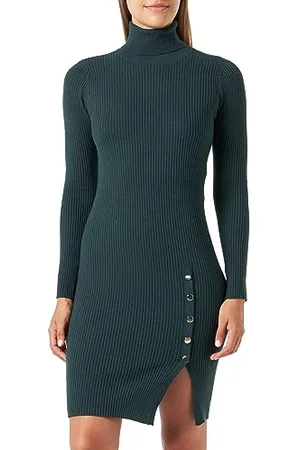 VERO MODA VMABA LS ROLLNCK Button Dress REP GA Boo