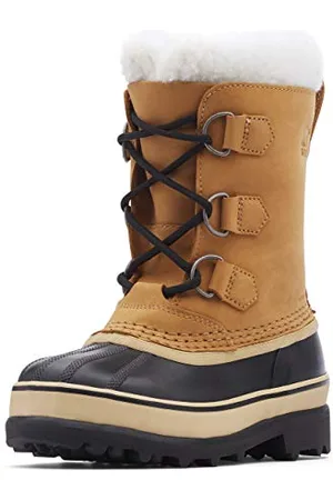 sorel KIDS CARIBOU WATERPROOF Schneestiefel für Unisex Kinder, Braun (Buff) - Youth, 32 EU