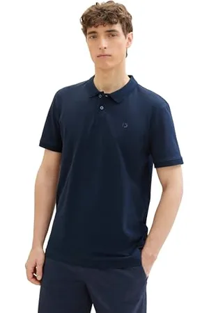 TOM TAILOR Herren Basic Piqué Poloshirt , sky captain blue, XS