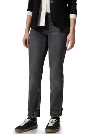 CECIL Damen B378389 Style Scarlett Straight Black Turn Up, , 32W / 30L EU