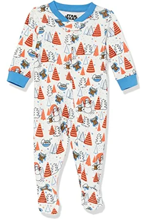 Amazon Disney | Marvel | Star Wars Unisex Kinder Eng anliegender Pyjama aus Baumwolle mit Fuß, , 2 Jahre
