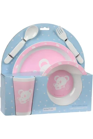 Safta Preescolar Koala Set mit Tellern und Besteck, Teller, Besteck, Baby, Einweihung, Mahlzeiten, bequem und vielseitig, 26 x 9 x 26 cm, , M, Casual