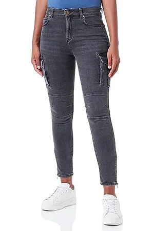Pinko Damen PRESSIONE Cargo Denim Black CO Jeans, , 27