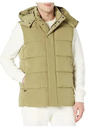 Amazon Herren Wasserabweisende Daunenweste aus recyceltem Polyester mit Kapuze in lockerer Passform (zuvor Amazon Aware), , M