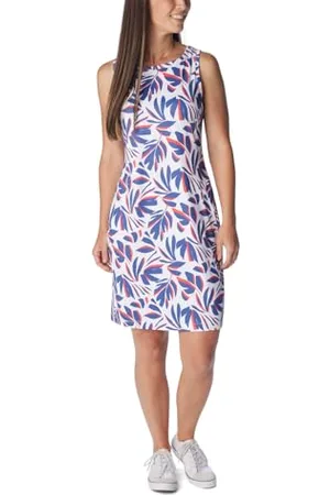 Columbia Damen Chill River Bedrucktes Kleid, Weiß, Areca, Größe M