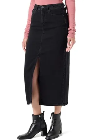 VILA VIJAF HW MIDI Denim Skirt-NOOS