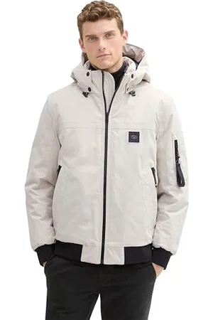 TOM TAILOR Herren 1041320 Blouson Jacke mit Polsterung, 26199-Beige Alfalfa, L