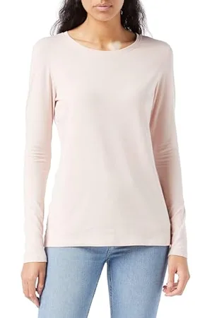 Amazon Damen Langärmeliges T-Shirt mit Rundhalsausschnitt, Klassischer Schnitt (Erhältlich in Übergröße), , XXL